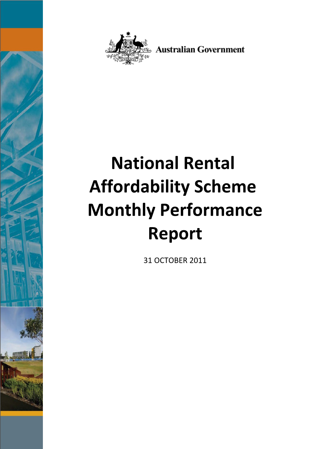 National Rental Affordability Scheme Performance Report - October 2011