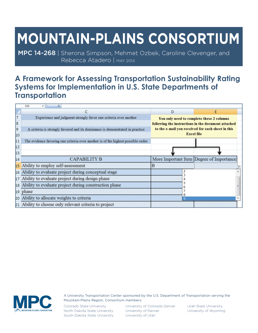 A Framework for Assessing Transportation Sustainability Rating Systems for Implementation in U.S