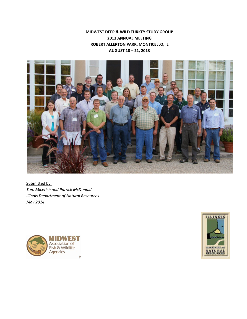 Midwest Deer & Wild Turkey Study Group 2013 Annual
