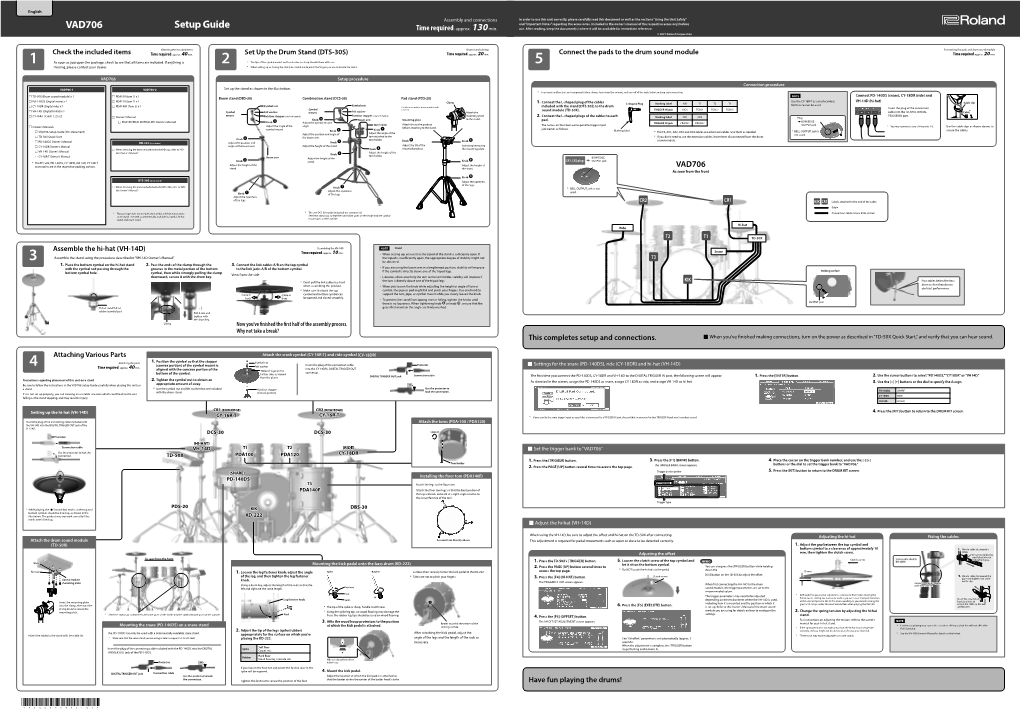 Roland VAD706 Drum Set up Guide