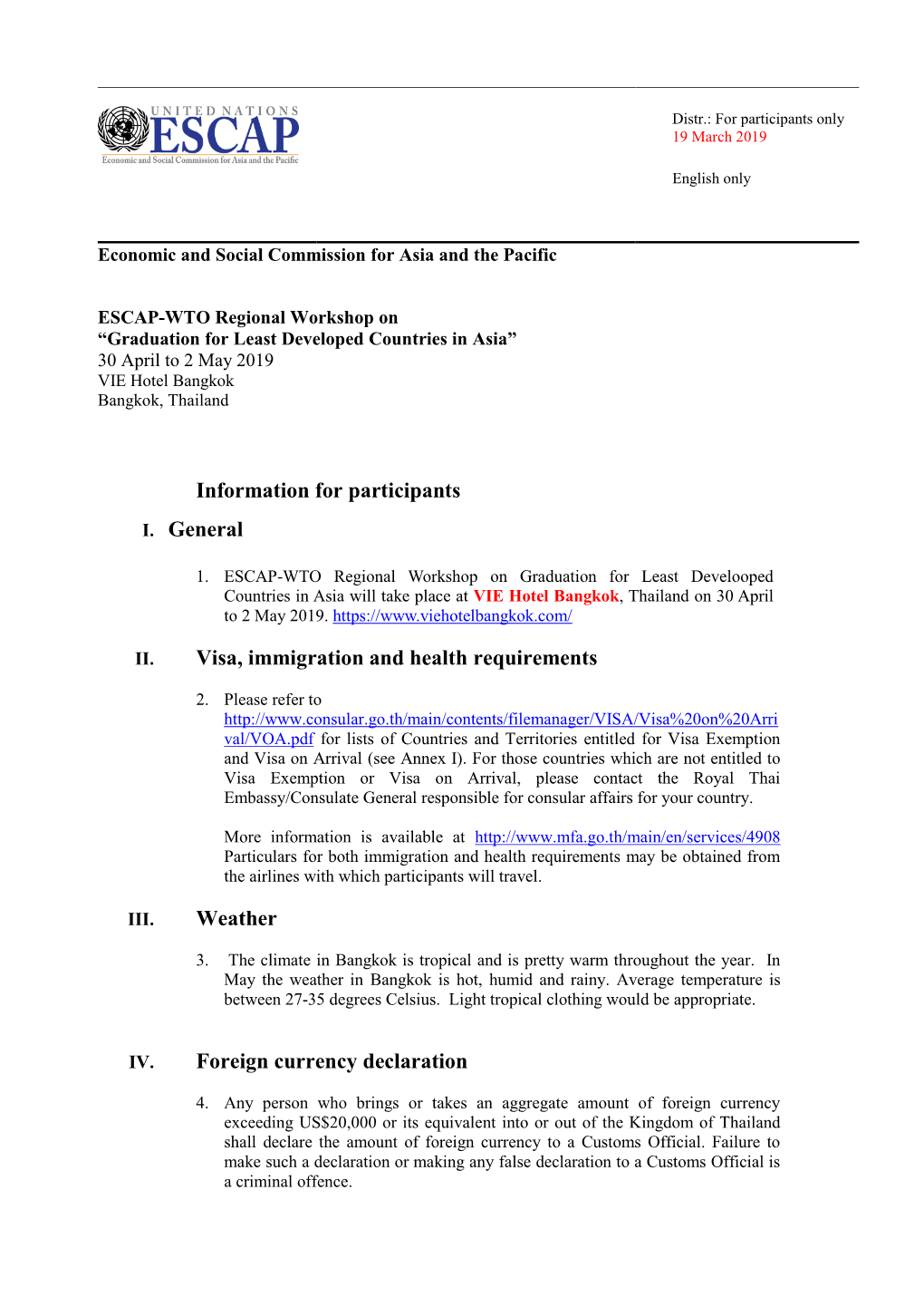 Concept Paper on Regional Meeting in Preparation For