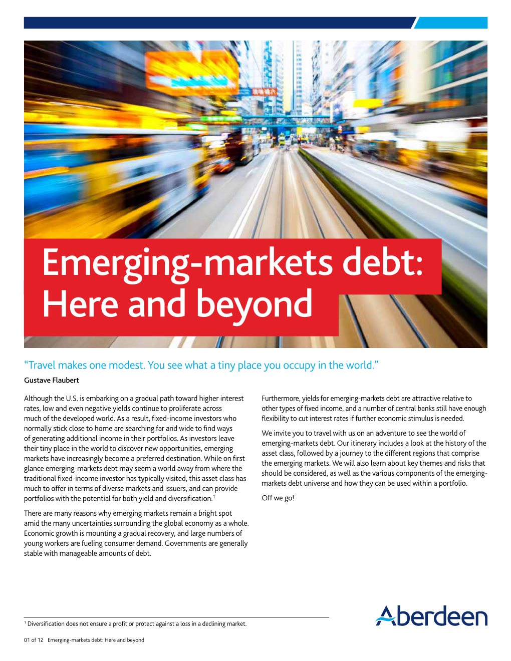Emerging-Markets Debt: Here and Beyond
