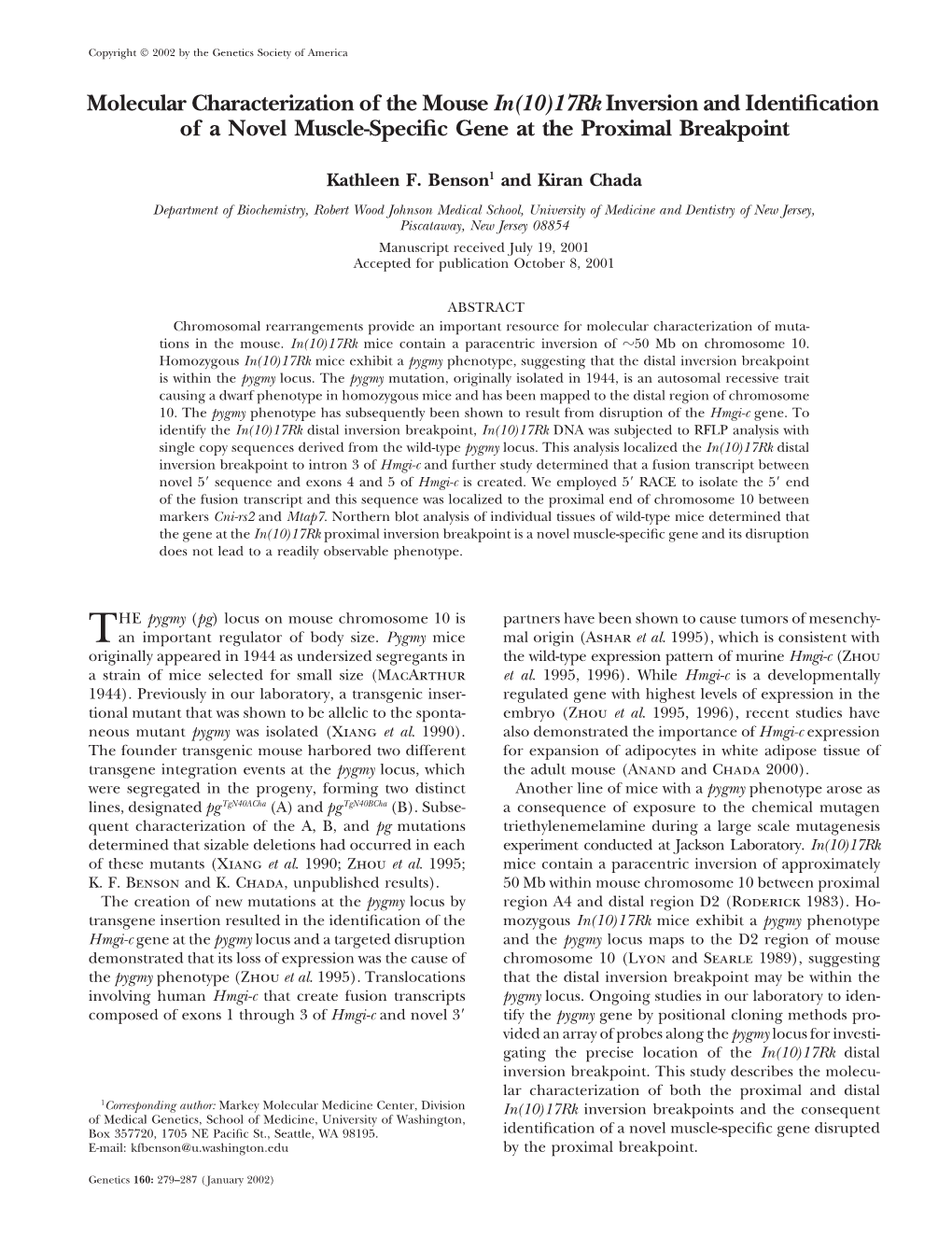 17Rk Inversion and Identification of a Novel Muscle-Specific Gene at The