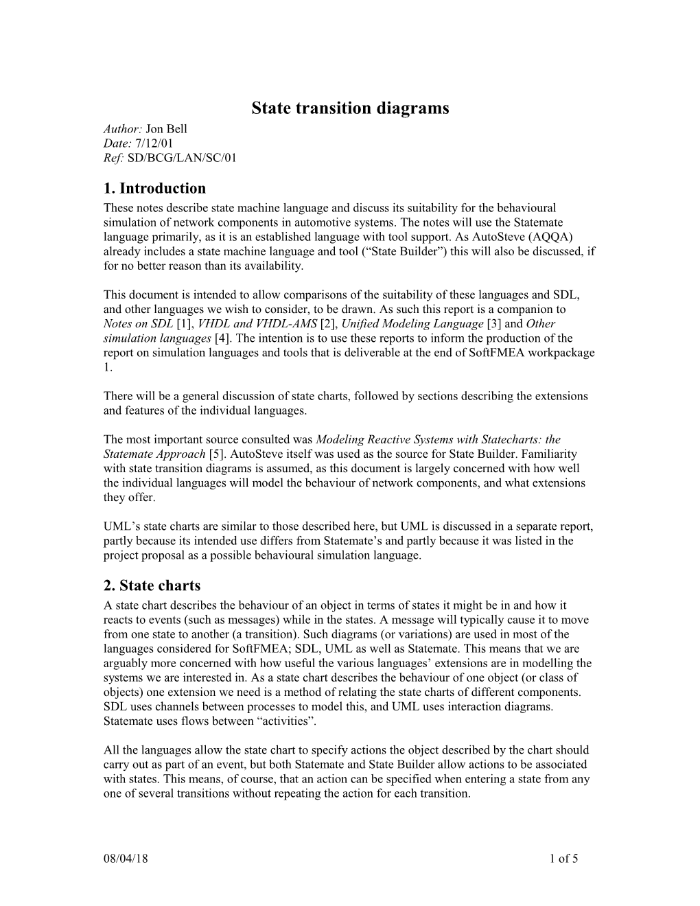 State Transition Diagrams