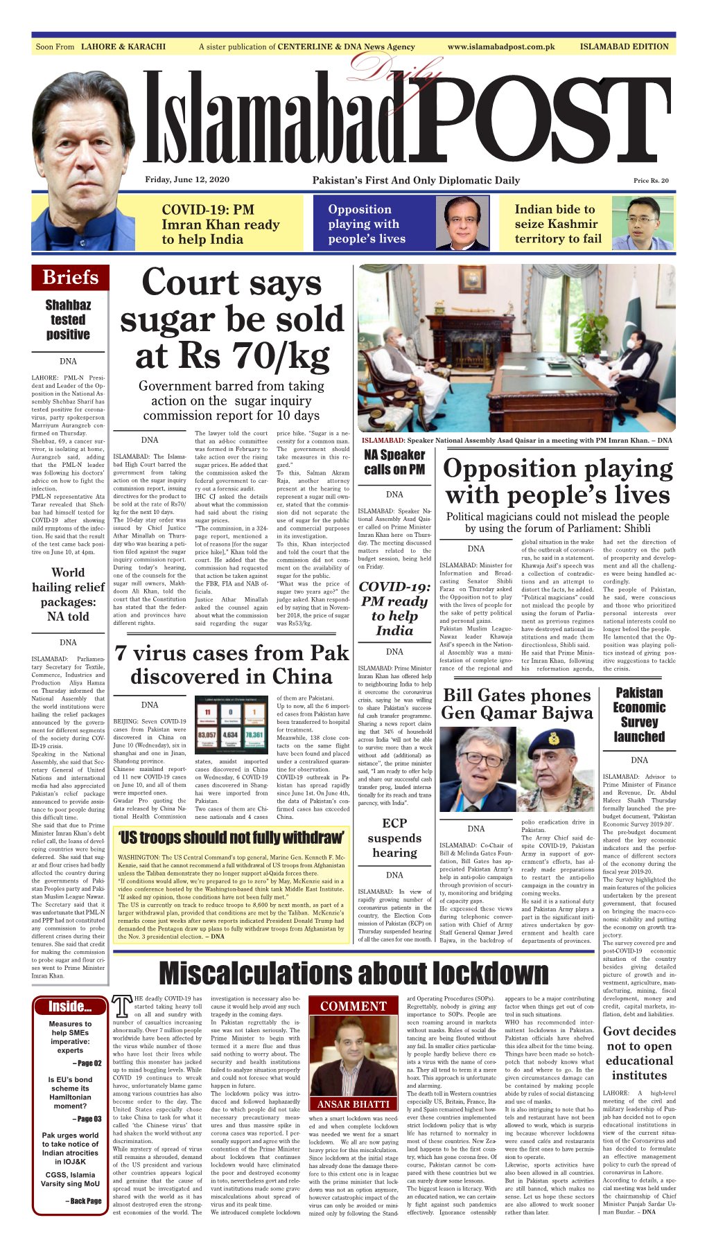 Epaper Islamabad Post June 12 , 2020
