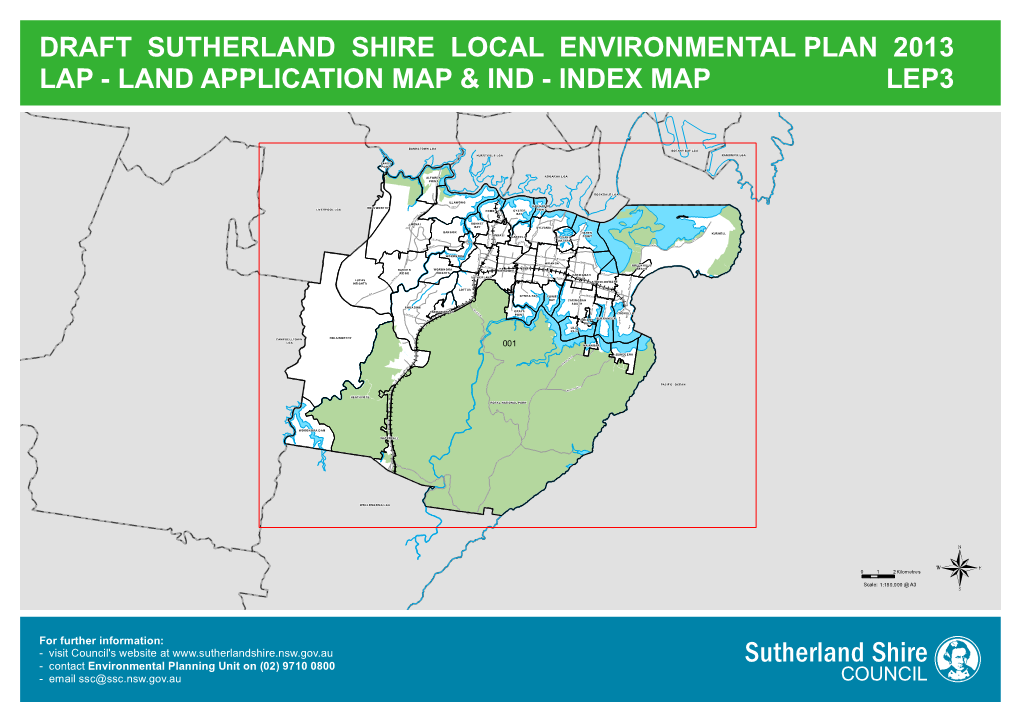 Sutherland Shire Local Environmental Plan 2013 Lap - Land Application Map & Ind - Index Map Lep3