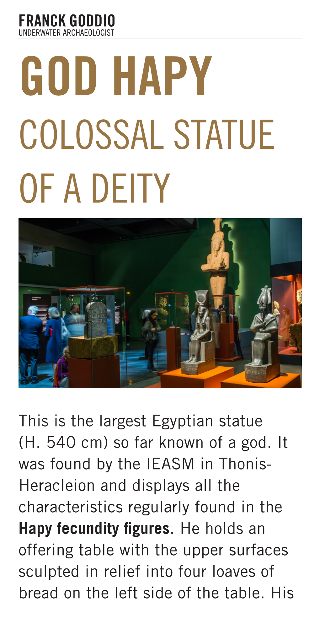 God Hapy Colossal Statue of a Deity