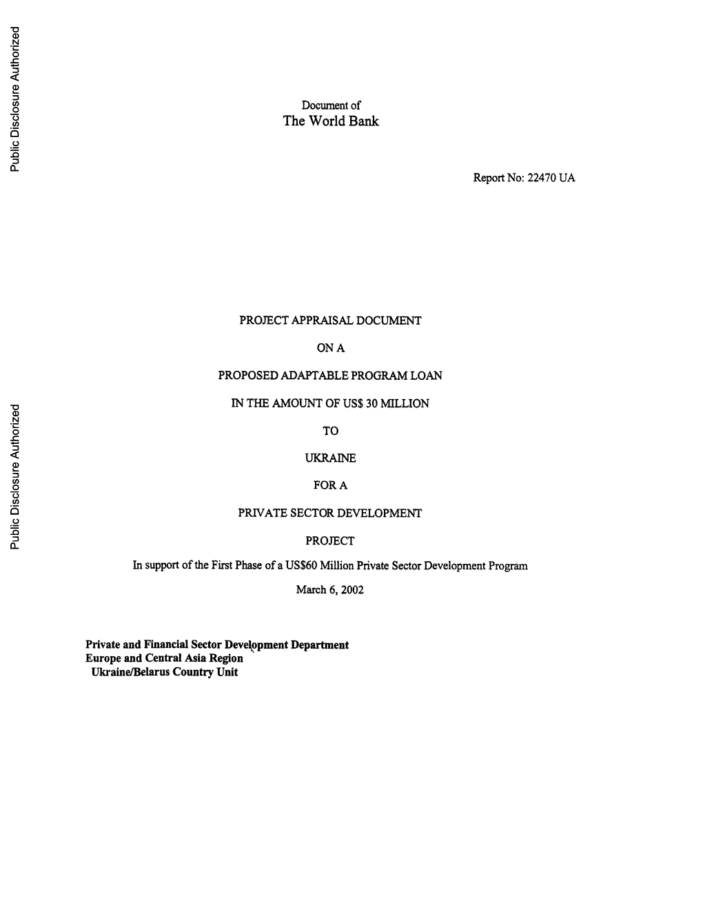 World Bank Document