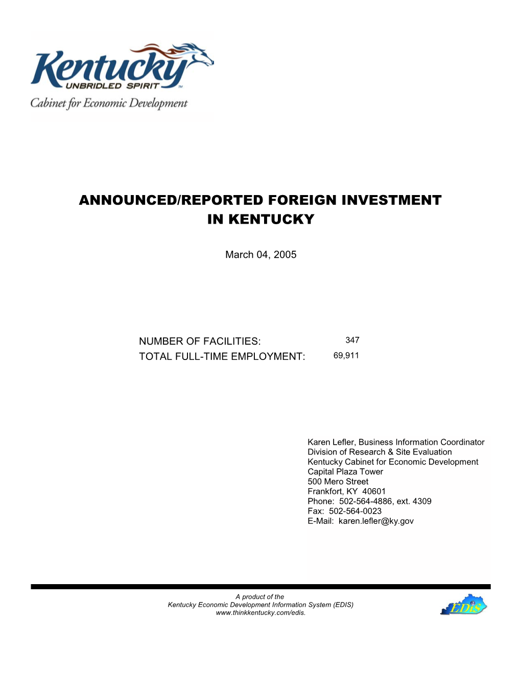 Foreign Investment in Kentucky