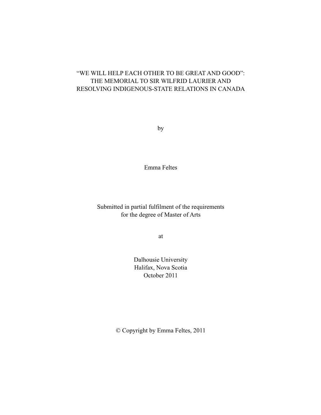 Emma Feltes MA Thesis