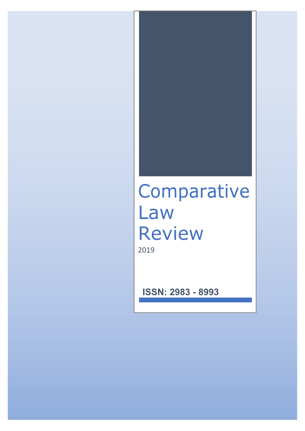 Comparative Law Review 2019