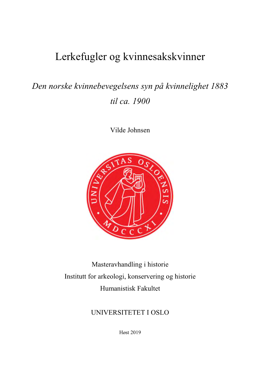 Lerkefugler Og Kvinnesakskvinner