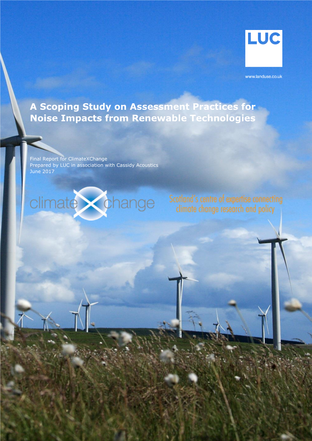A Scoping Study on Assessment Practices for Noise Impacts from Renewable Technologies