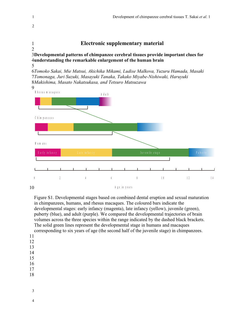 Development of Chimpanzee Cerebral Tissues T. Sakai Et Al. 7