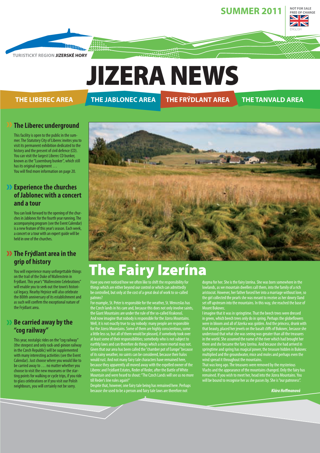 Jizera News the Liberec Area the Jablonec Area the Frýdlant Area the Tanvald Area