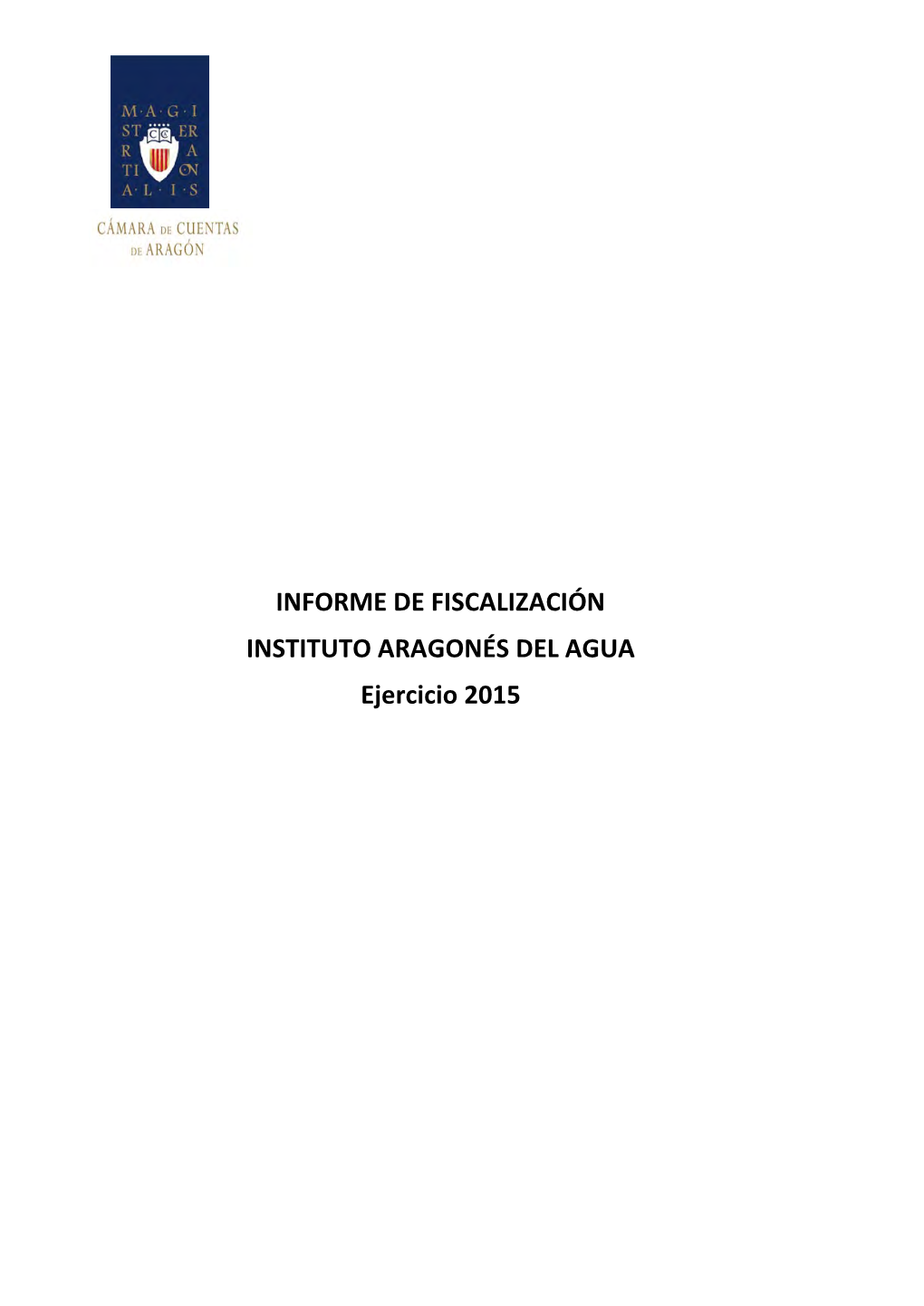 Informe De Fiscalización Del Instituto Aragonés De