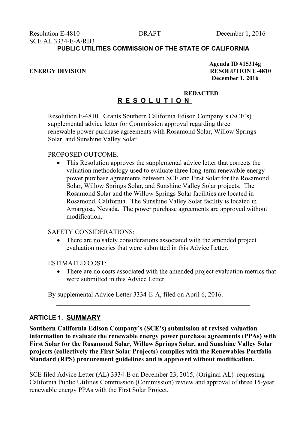 Public Utilities Commission of the State of California s58