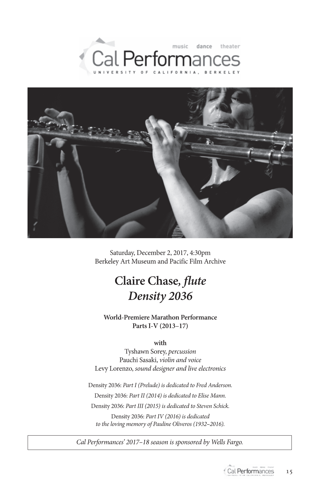 Claire Chase, Flute Density 2036