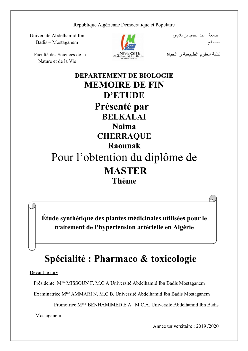 Chapitre I Notions Générales Sur L'hypertension Artérielle