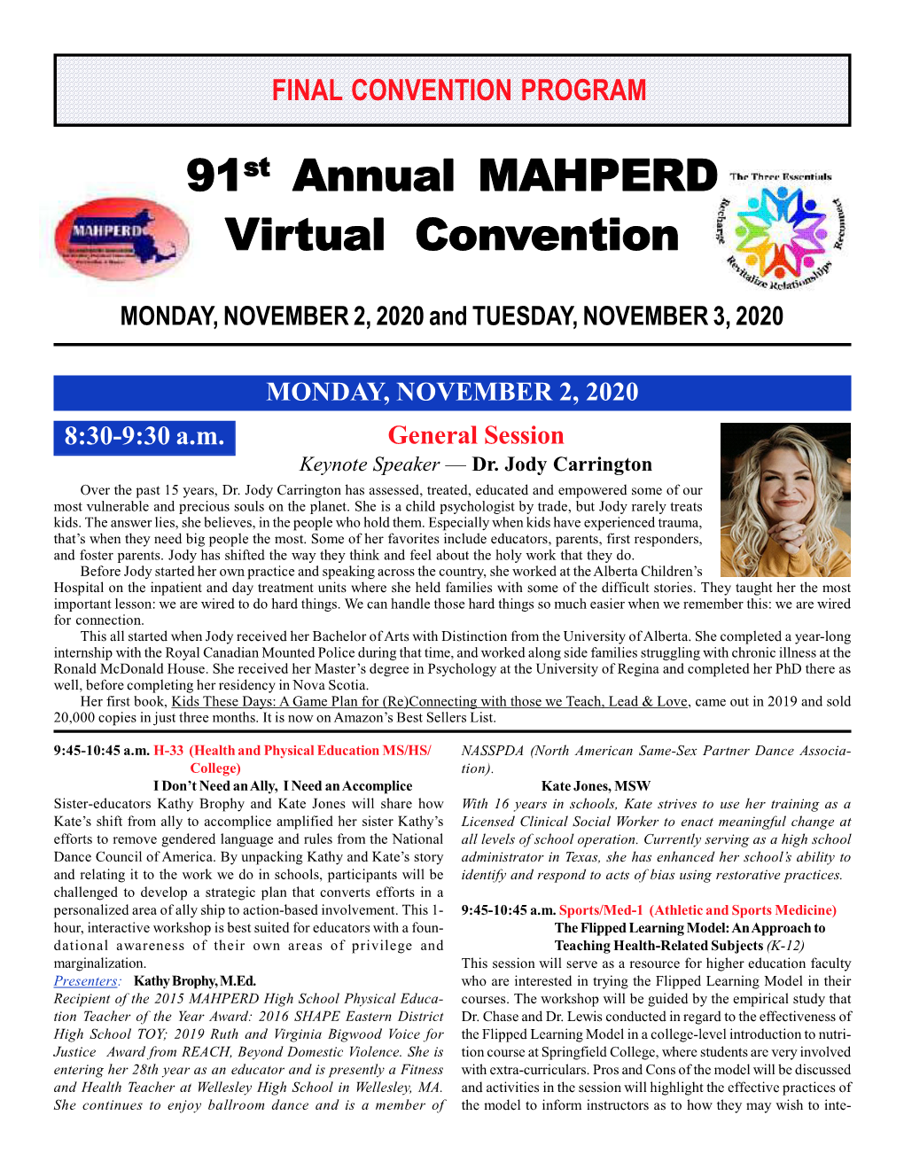 91St Annual MAHPERD Virtual Convention