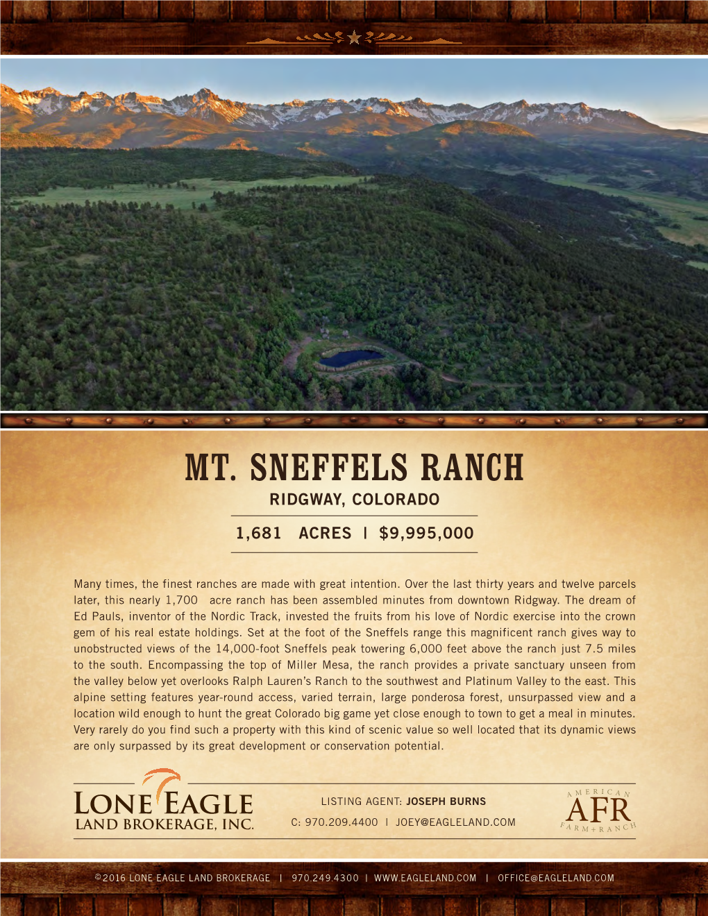 Mt. Sneffels Ranch Ridgway, Colorado