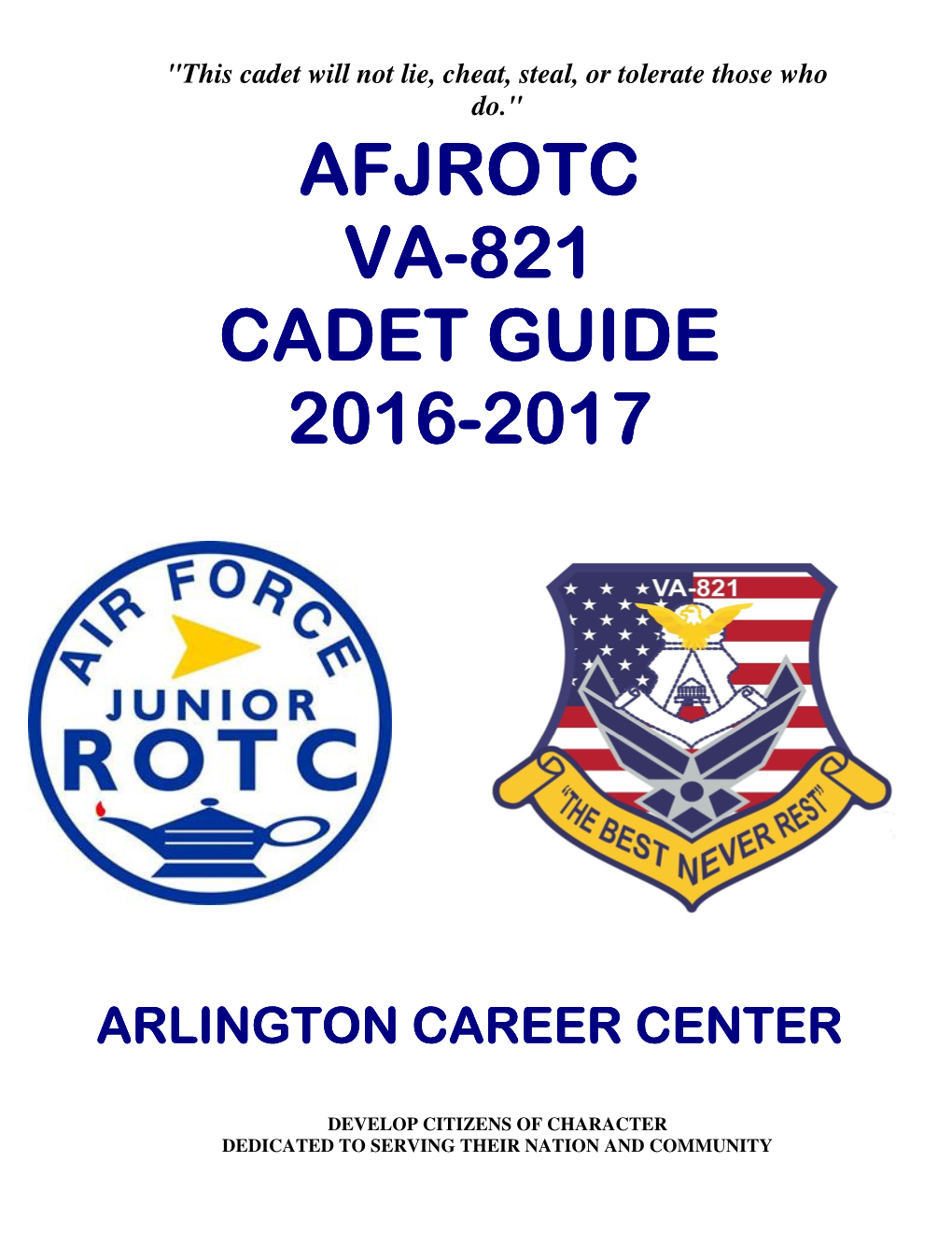 Afjrotc Va-821 Cadet Guide Cadet Guide 2016-2017