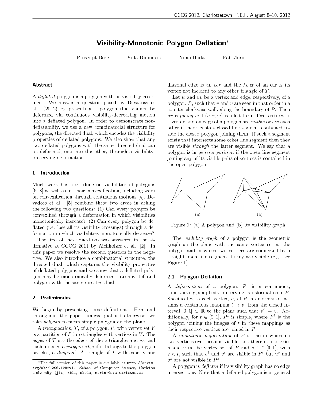 Visibility-Monotonic Polygon Deflation