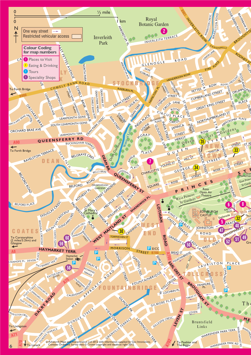 The STOCKBRIDGE COMELY BANK NEW TOWN TOLLCROSS FOUNTAINBRIDGE OLD TOWN WEST END DEAN COATES