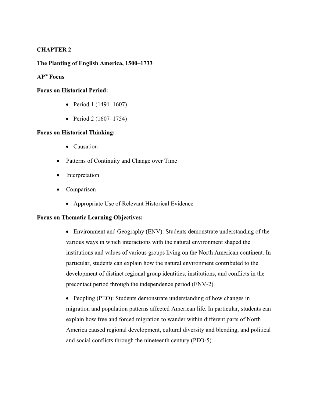 Chapter 2: the Planting of English America 1500-1733 38