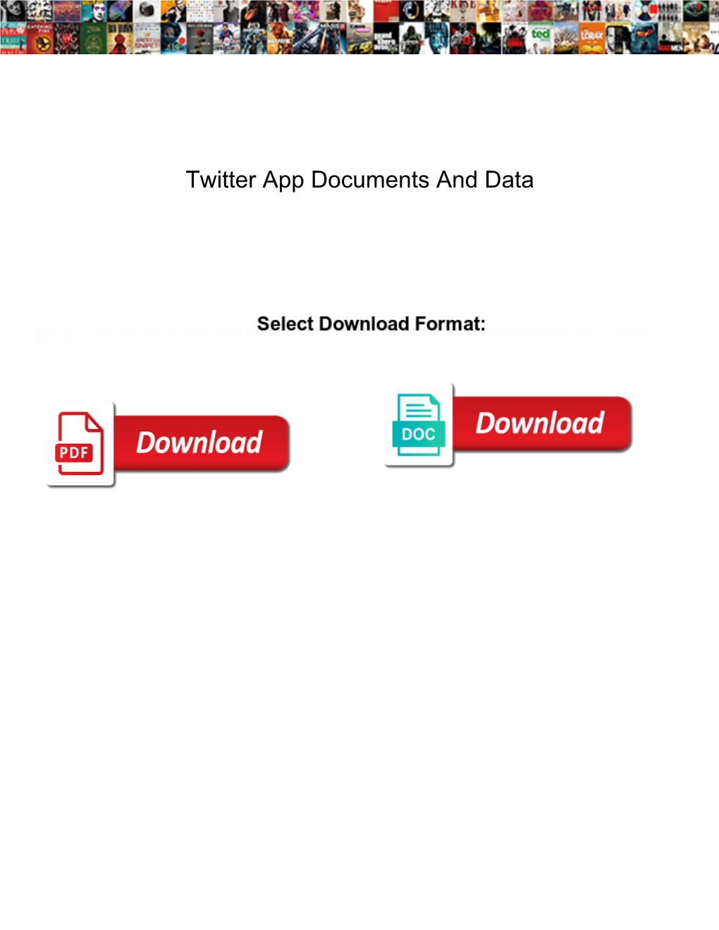 Twitter App Documents and Data