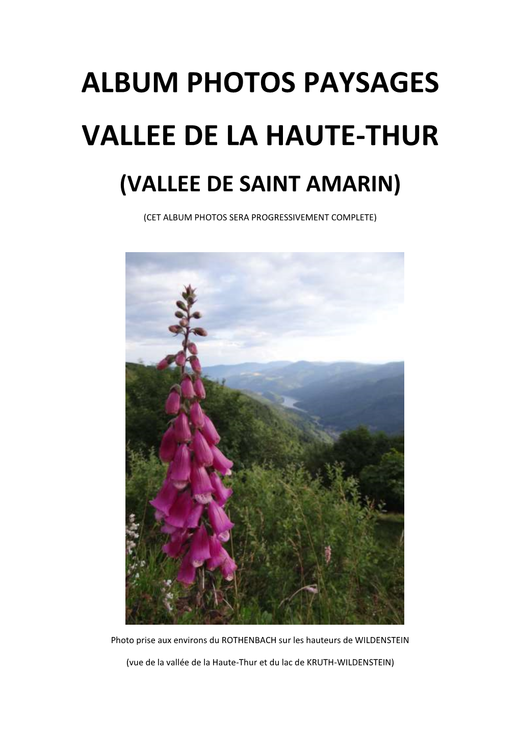 Album Photos Paysages Vallee De La Haute-Thur