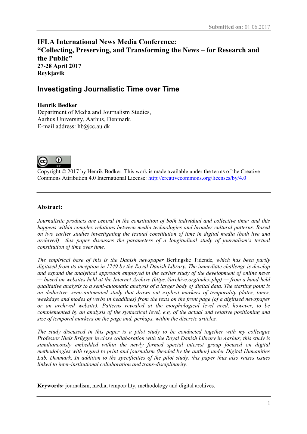 Investigating Journalistic Time Over Time