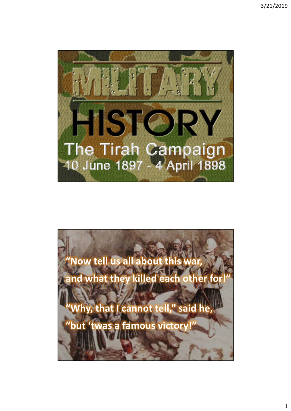 The 1897 Tirah Campaign