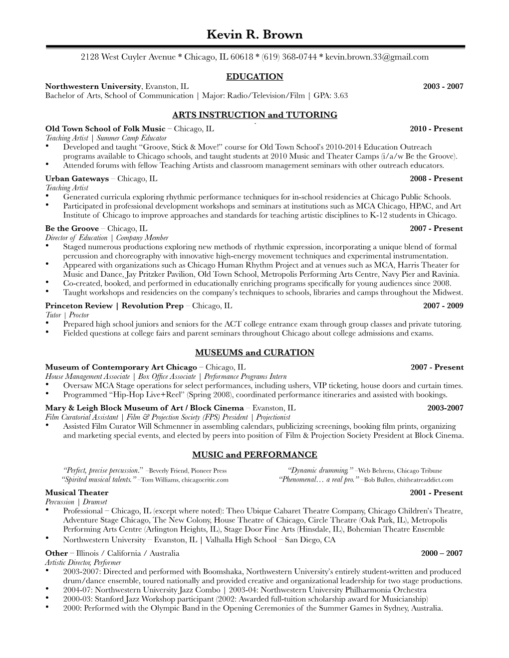 Teacher Resume