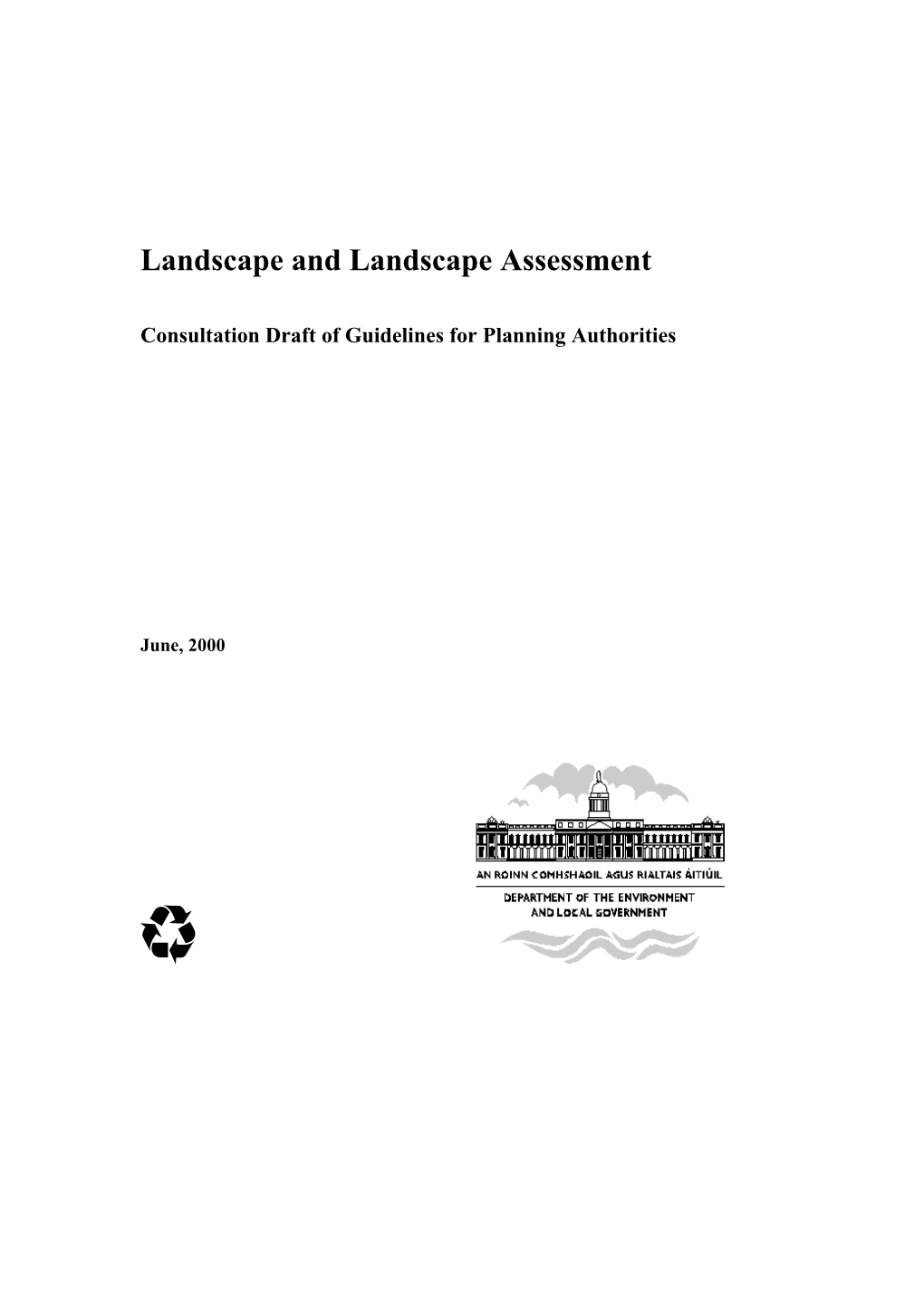 Landscape and Landscape Assessment