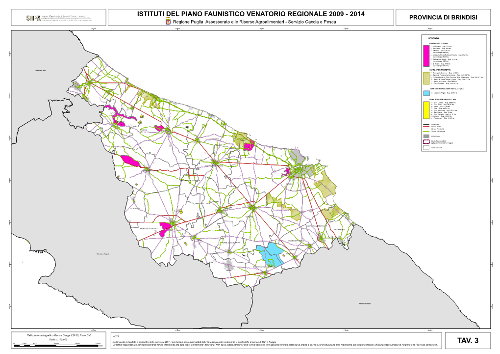 TAV. 3 Metri Gli Istituti Rappresentati Cartograficamente Fanno Riferimento Alle Sole Aree "Confermate" Dal Piano