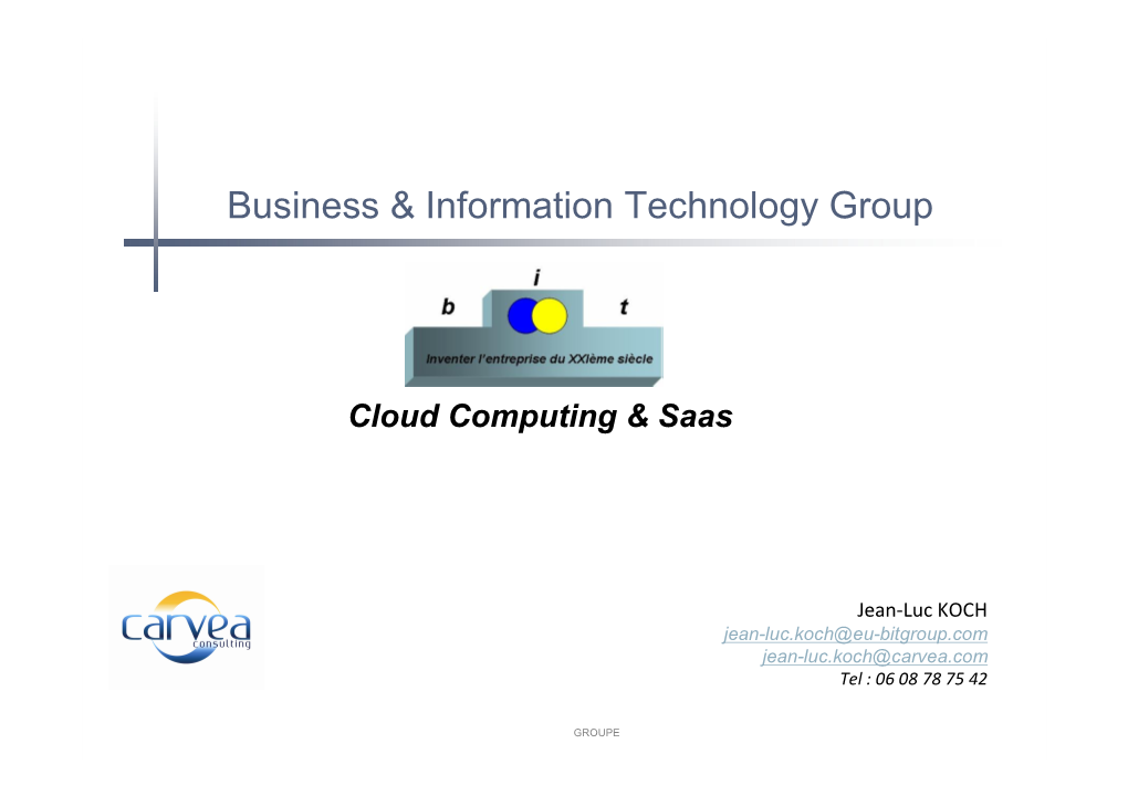 Cloud Computing & Saas