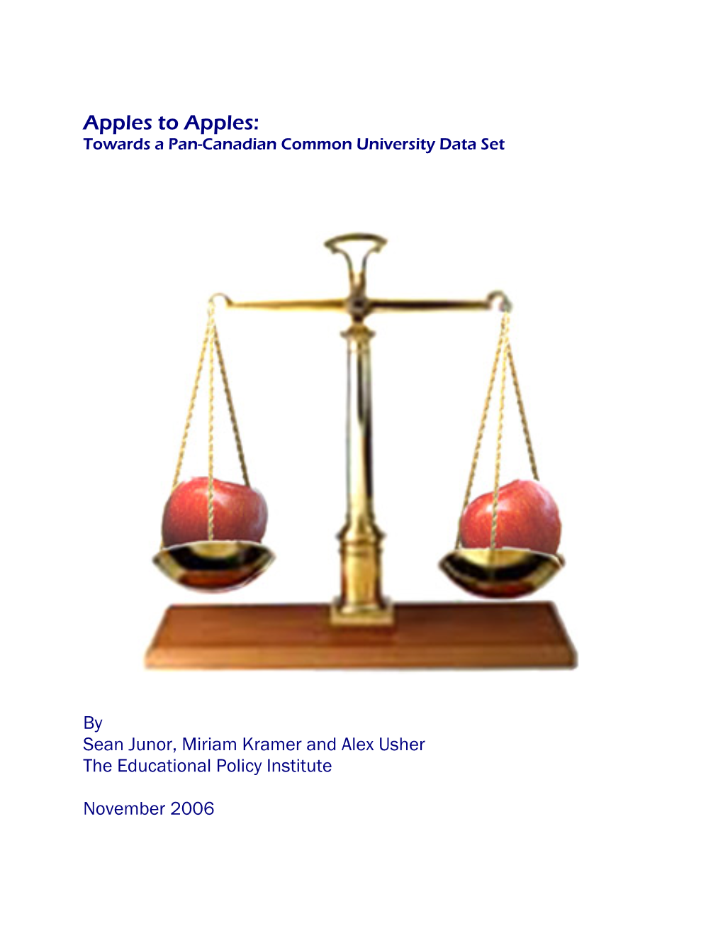 Apples to Apples: Towards a Pan-Canadian Common University Data Set