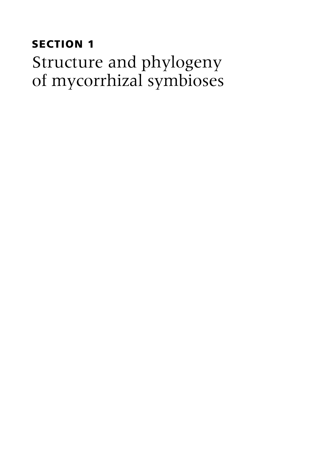 Origins of the Mycorrhizal Symbioses