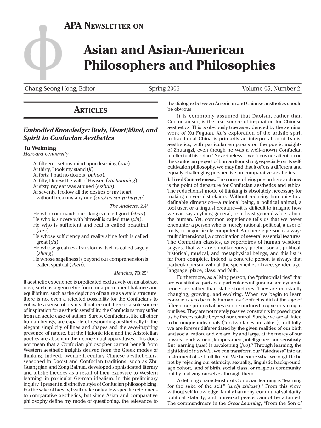 Asian and Asian-American Philosophers and Philosophies