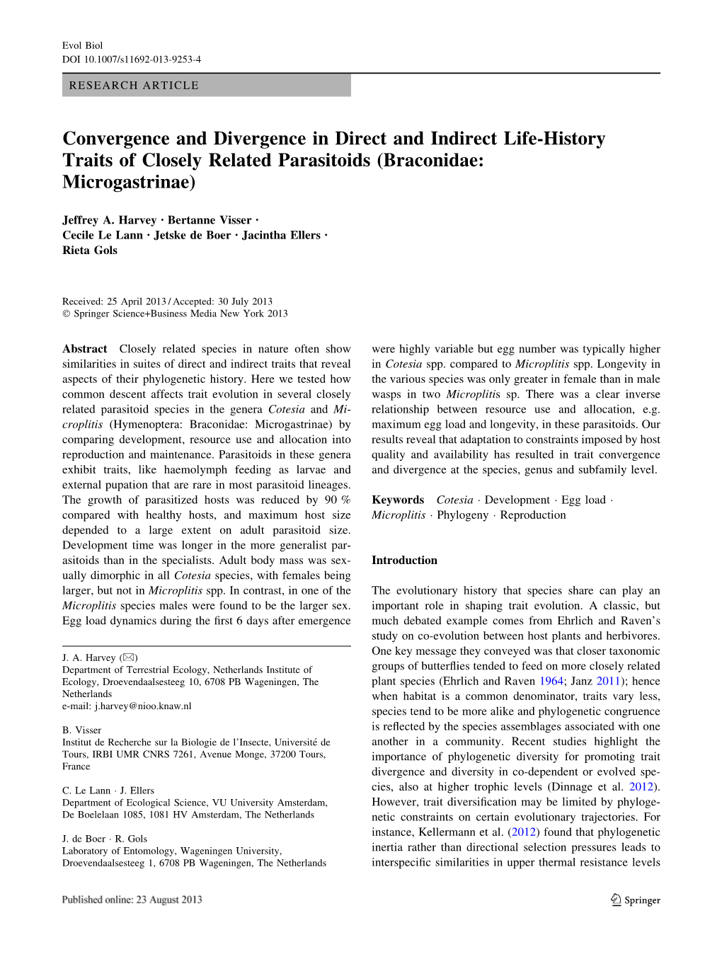 Harvey-Et-Al-2013-Evol-Biol.Pdf