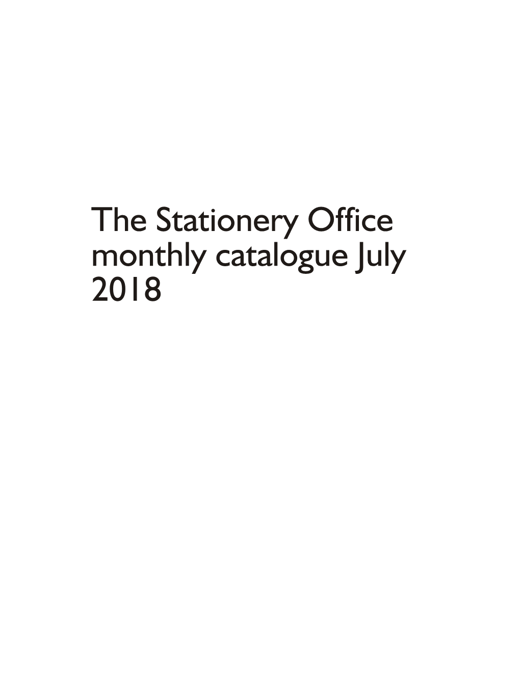 Monthly Catalogue July 2018 Ii