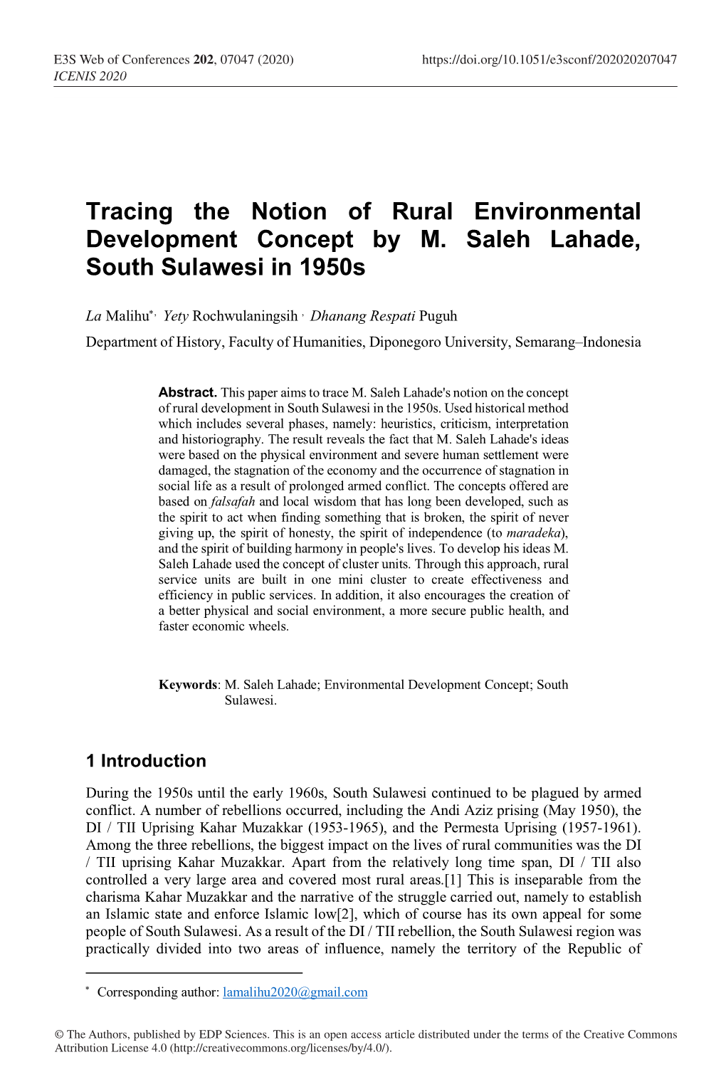 Tracing the Notion of Rural Environmental Development Concept by M