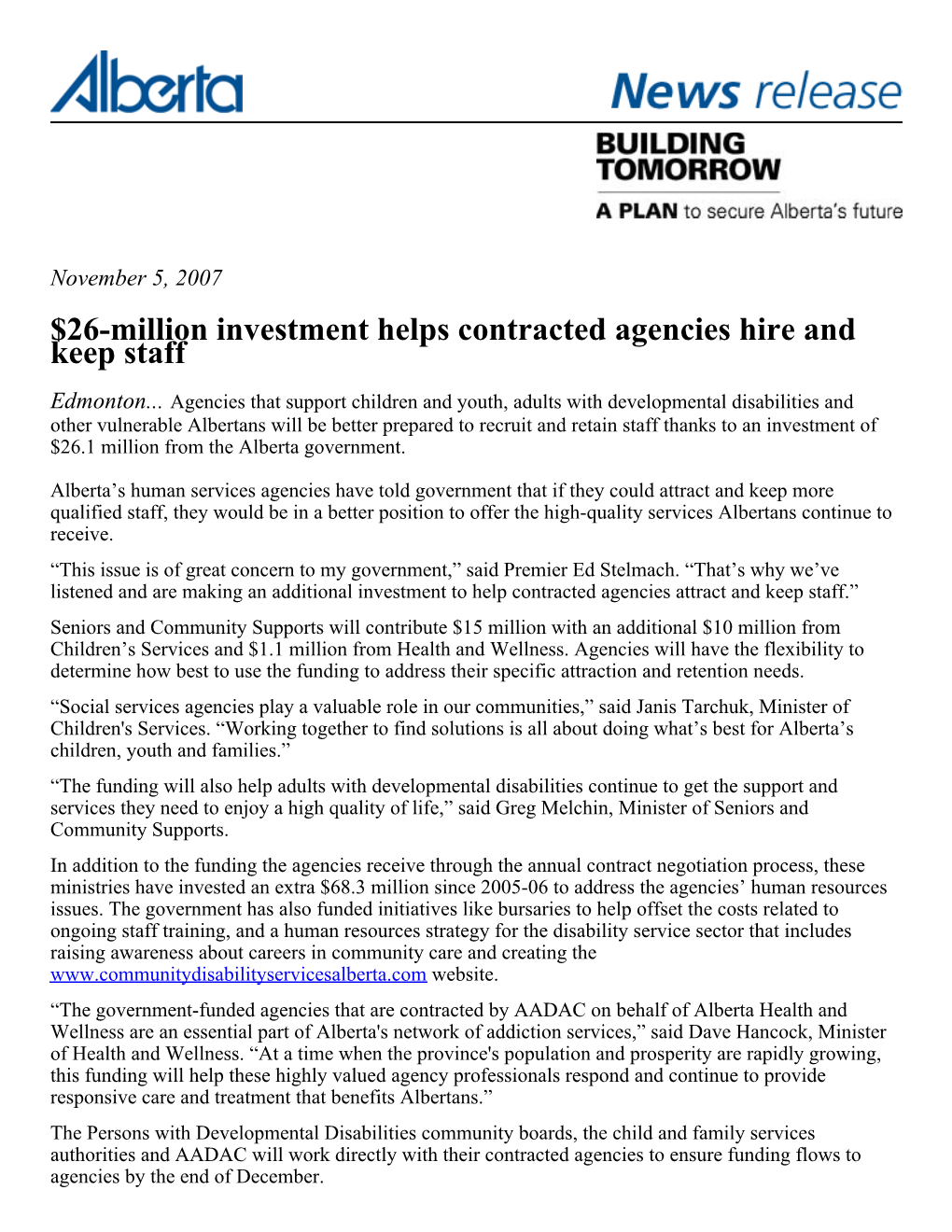 26-Million Investment Helps Contracted Agencies Hire and Keep Staff