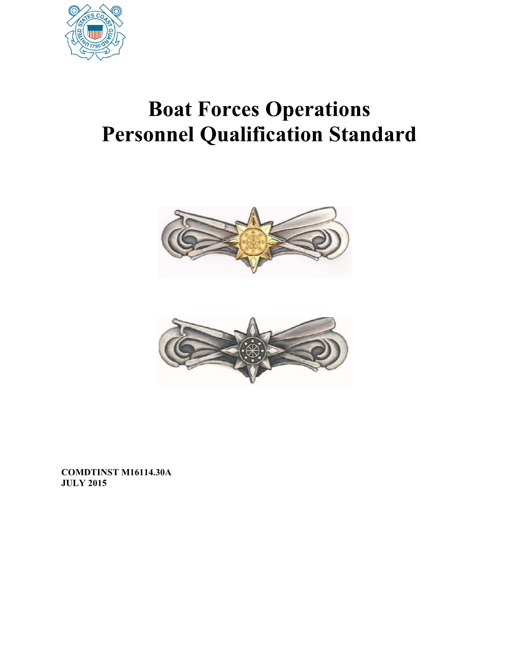 Boat Forces Operations Personnel Qualification Standard