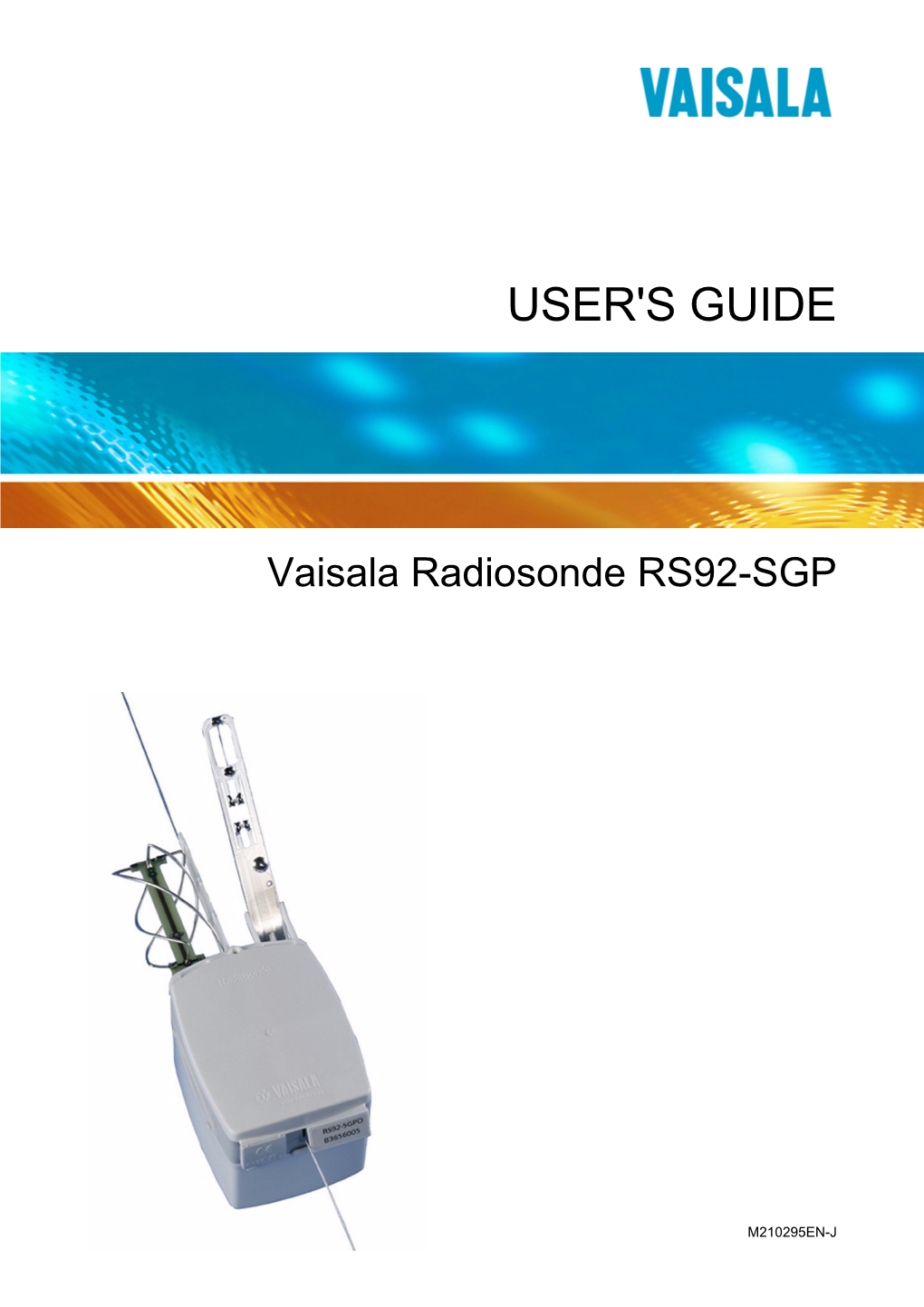Vaisala Radiosonde RS92-SGP User's Guide