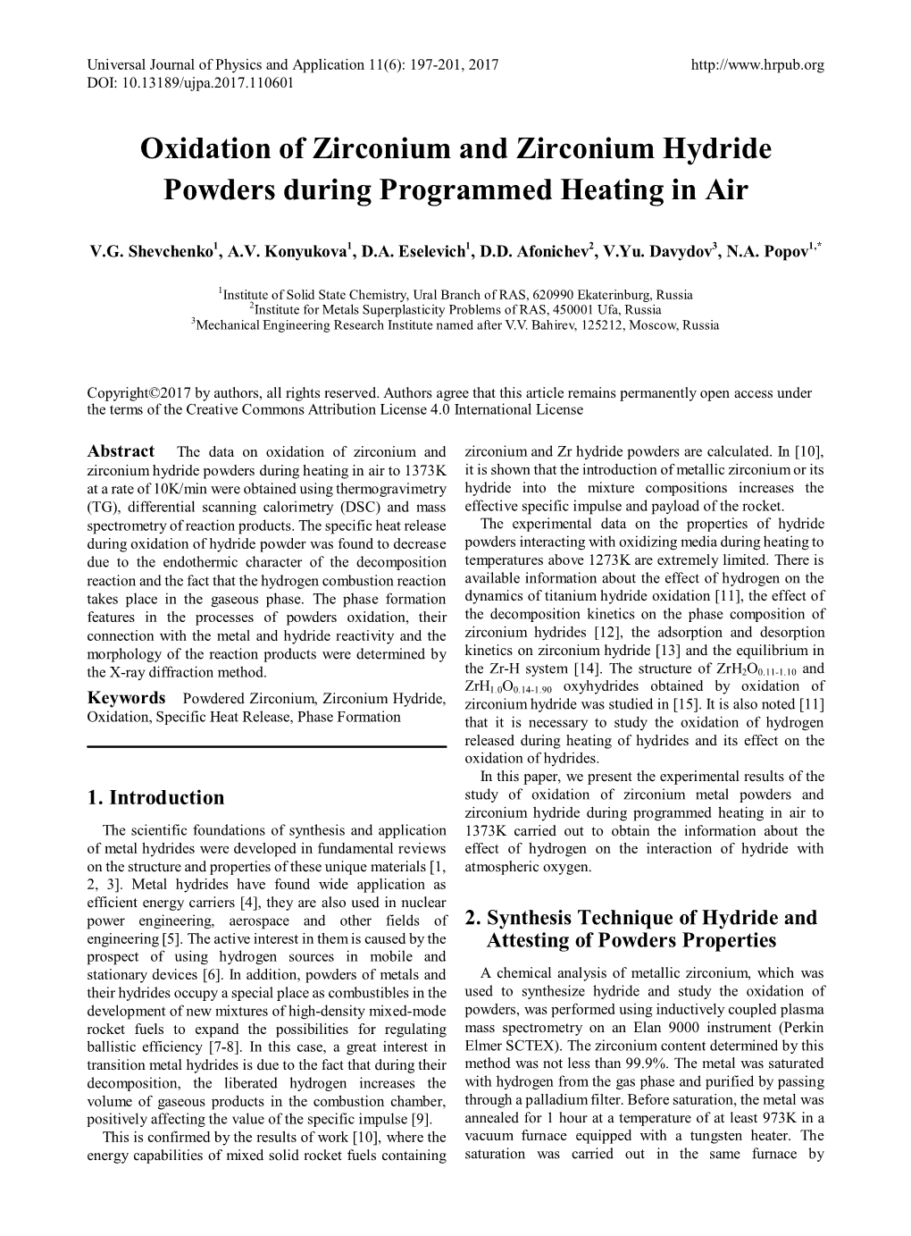 Oxidation of Zirconium and Zirconium Hydride Powders During Programmed Heating in Air