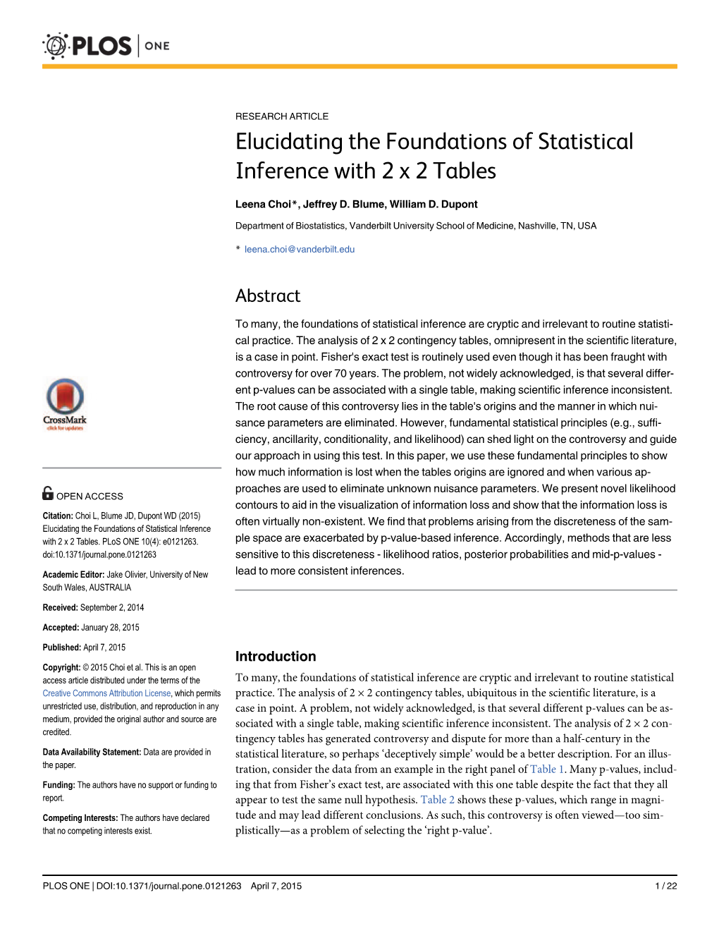Elucidating the Foundations of Statistical Inference with 2 X 2 Tables