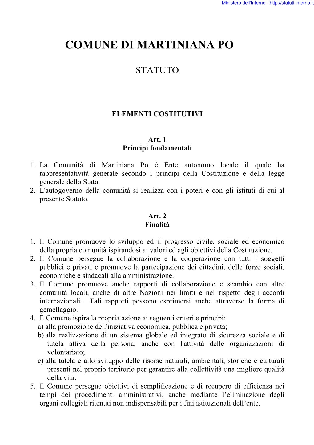 Statuto Comunale