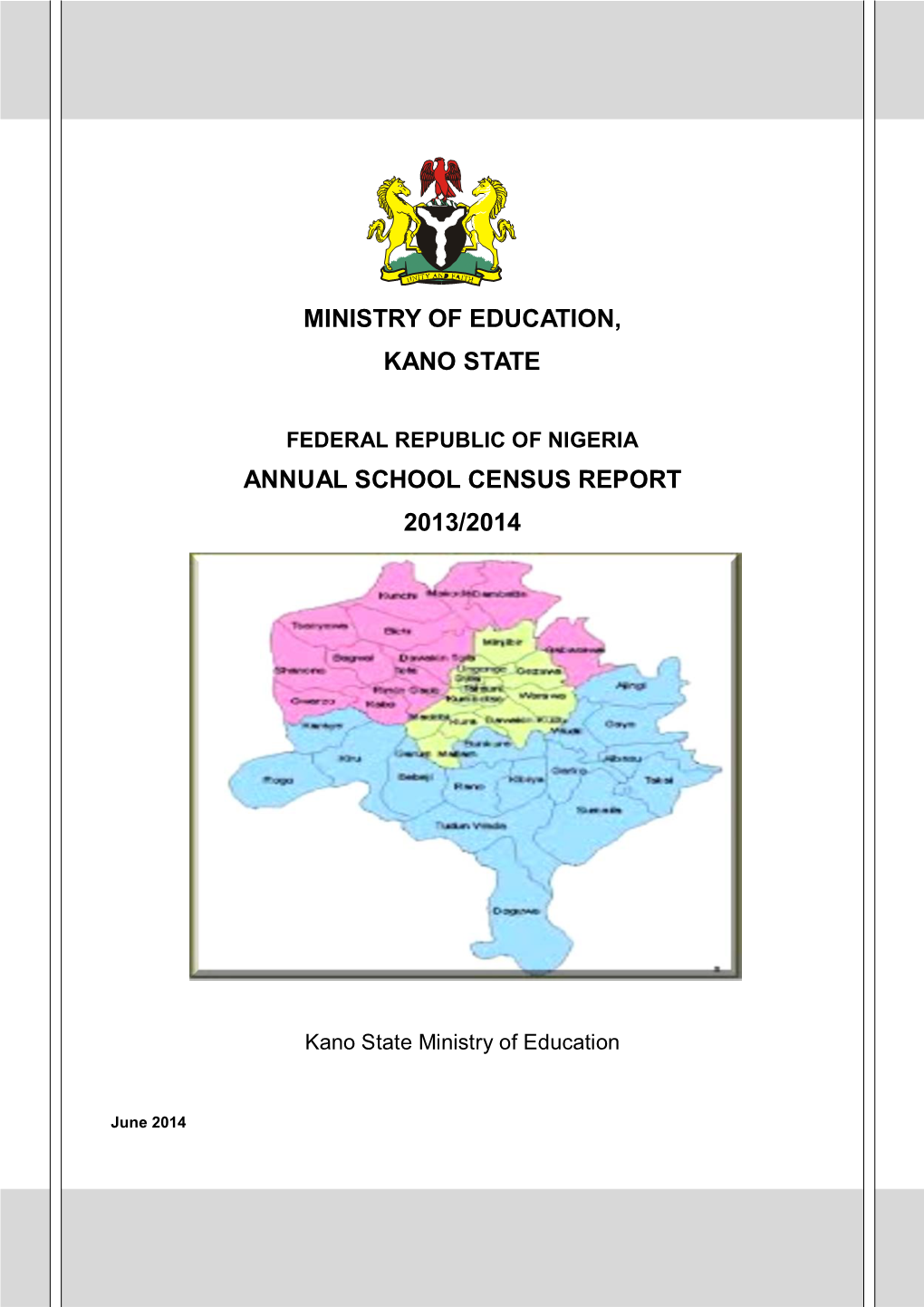 Kano Annual School Census Report 2013